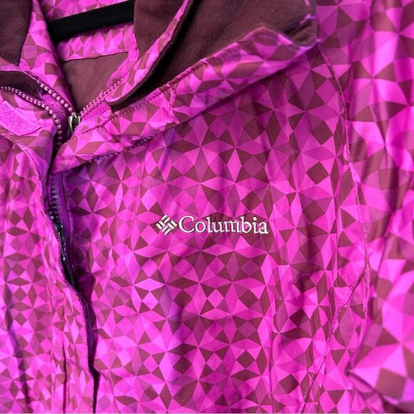 Columbia Womens Outer West Interchange Jacket Bright Plum Print Large - Picture 7 of 15
